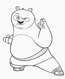 coloriage kung fu po le panda